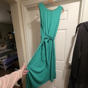 Elegant Lands End  2X Green Sleeveless Dress